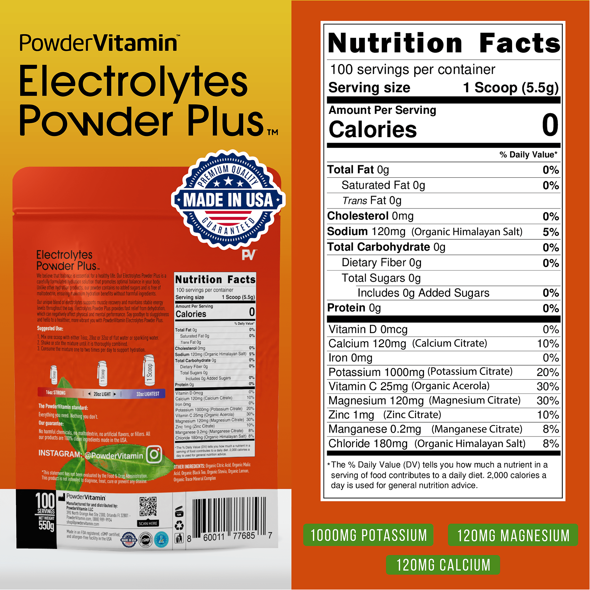 Black Tea Lemonade Electrolytes Powder Plus™ 100 Servings