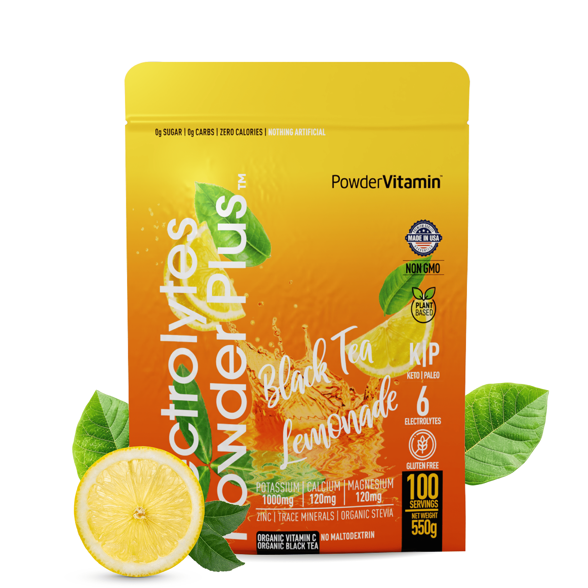 Black Tea Lemonade Electrolytes Powder Plus™ 100 Servings