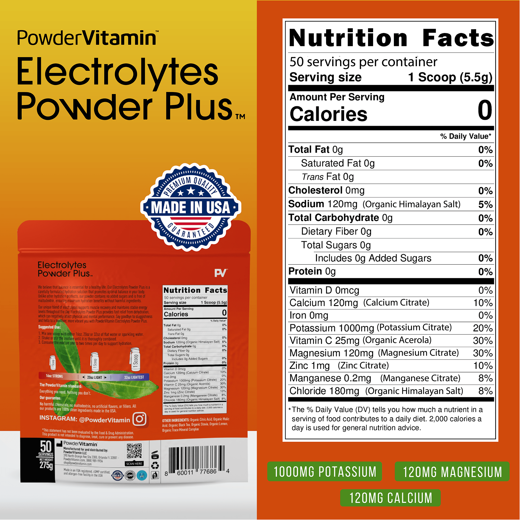 Black Tea Lemonade Electrolytes Powder Plus™ 50 Servings