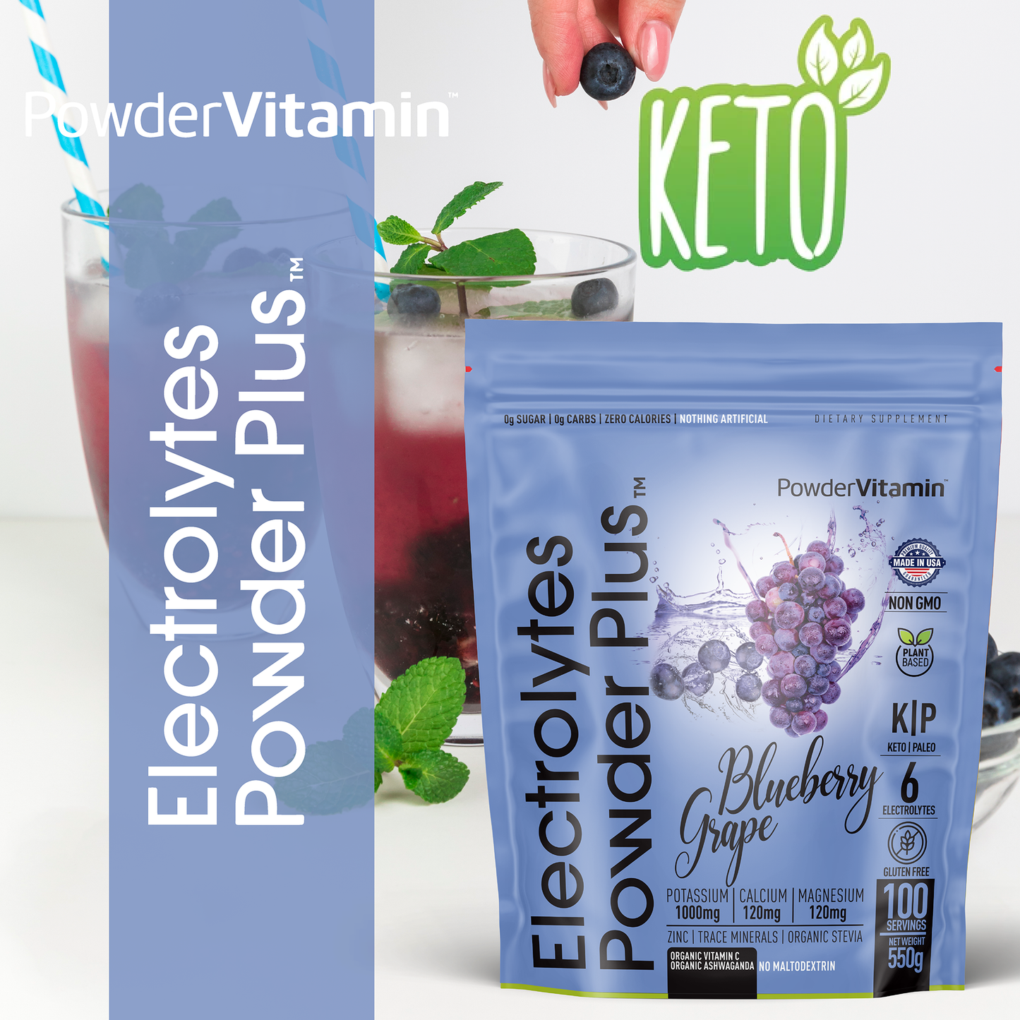 Blueberry Grape Electrolytes Powder