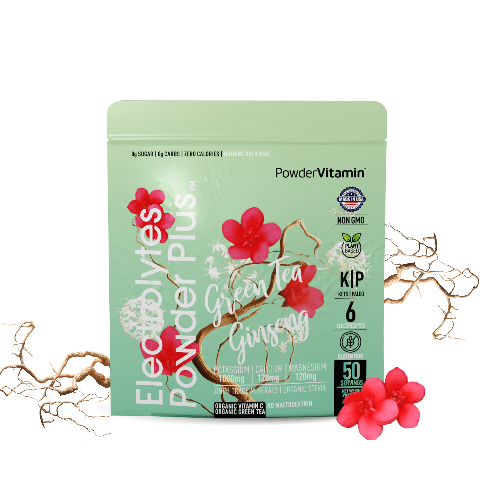Green Tea Ginseng  Electrolytes Powder Plus™ 50 Servings