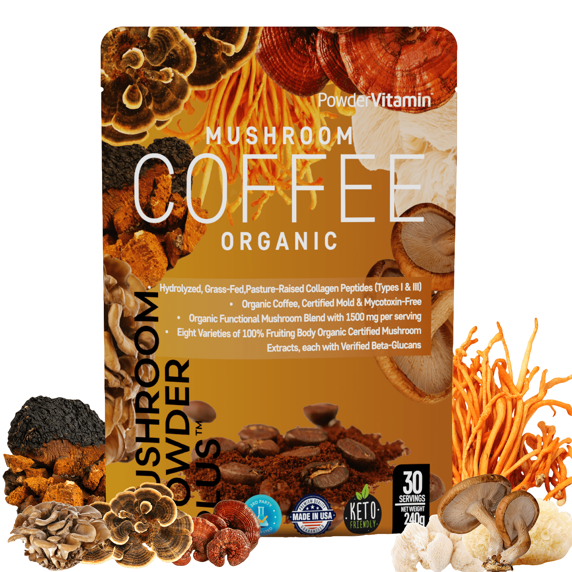 Mushroom Powder Plus™ coffee 30 Servings