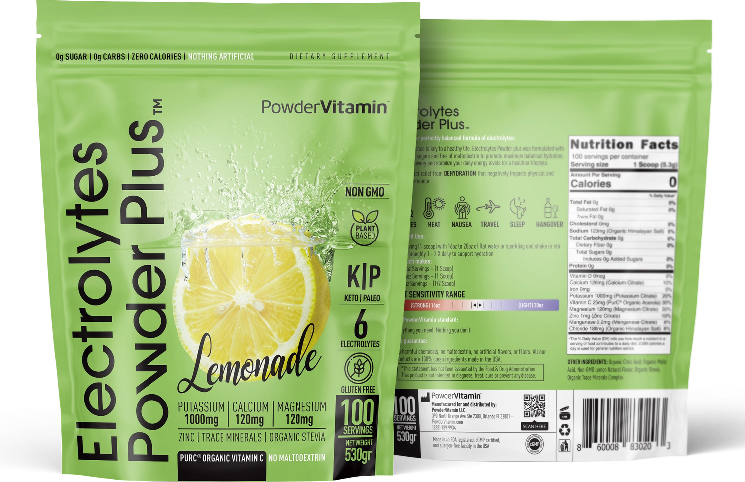 Electrolytes Powder Plus From PowderVitamin