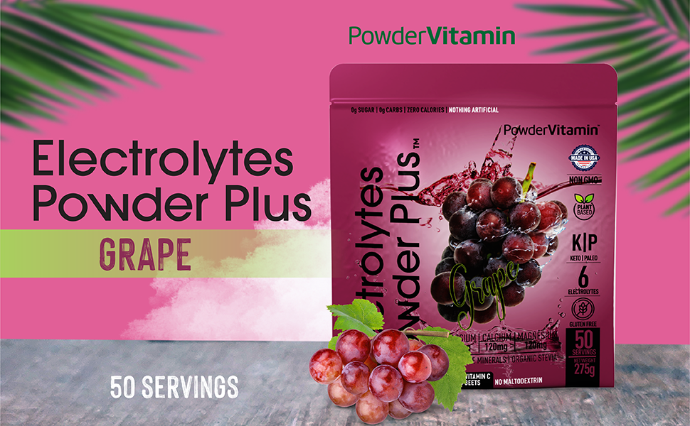 Grape Electrolytes Powder 50 Servings