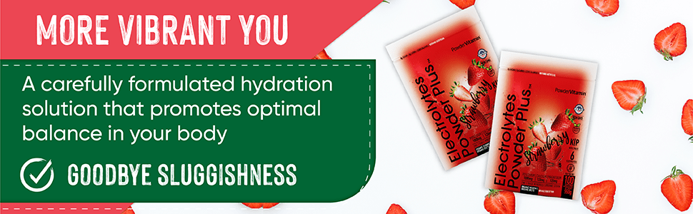 Strawberry Electrolytes Powder Plus™ 100 Servings