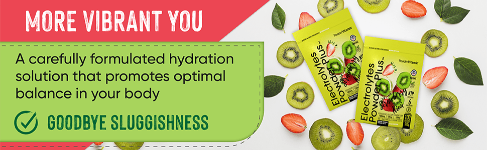 Strawberry Kiwi Electrolytes Powder Plus™ 100 Servings