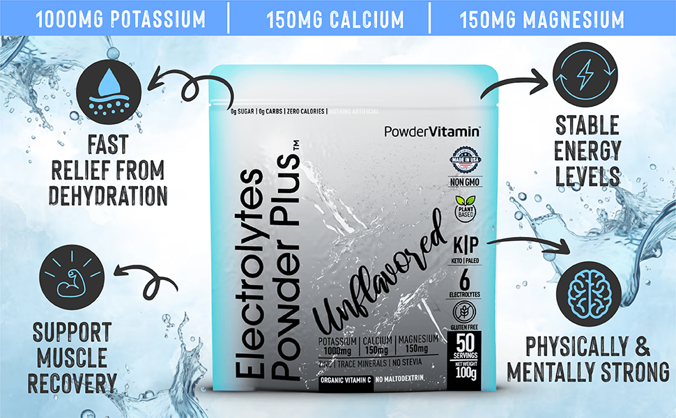 Unflavored Electrolytes Powder Plus™ 50 Servings