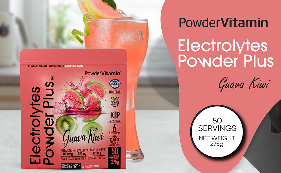 Guava Kiwi Electrolytes Powder 50 Servings