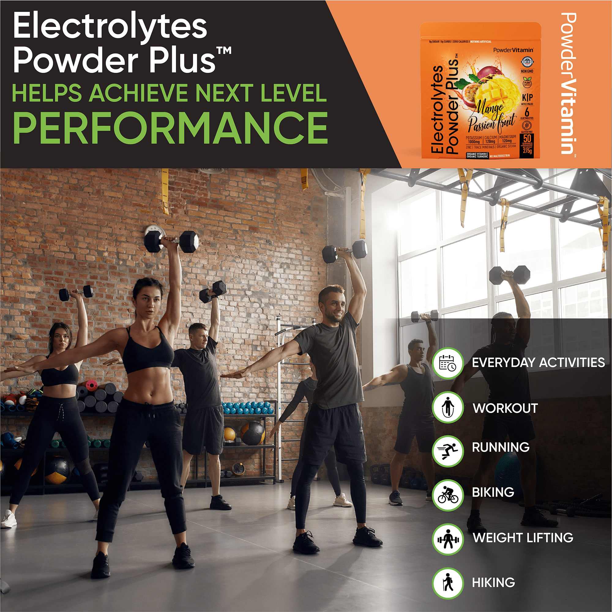 Mango Passionfruit Electrolytes Powder Plus™ 50 Servings