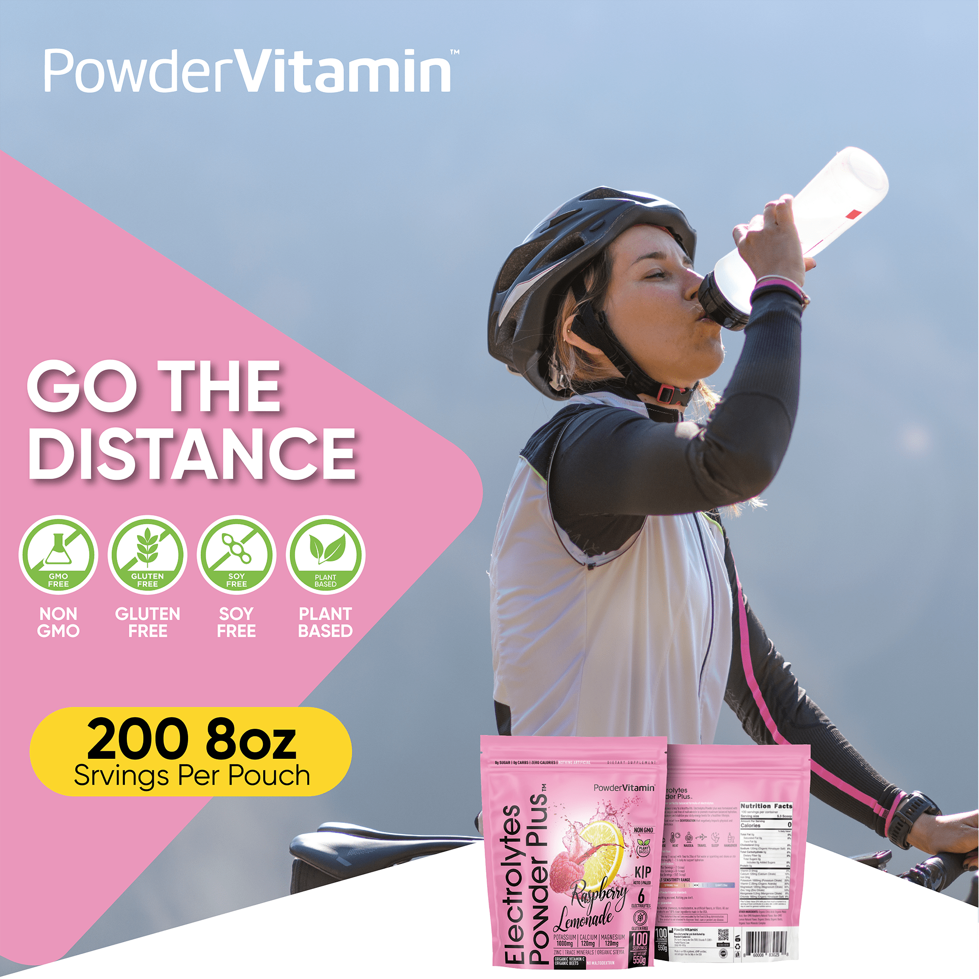 Raspberry Lemonade Electrolytes Powder Plus™ 100 Servings