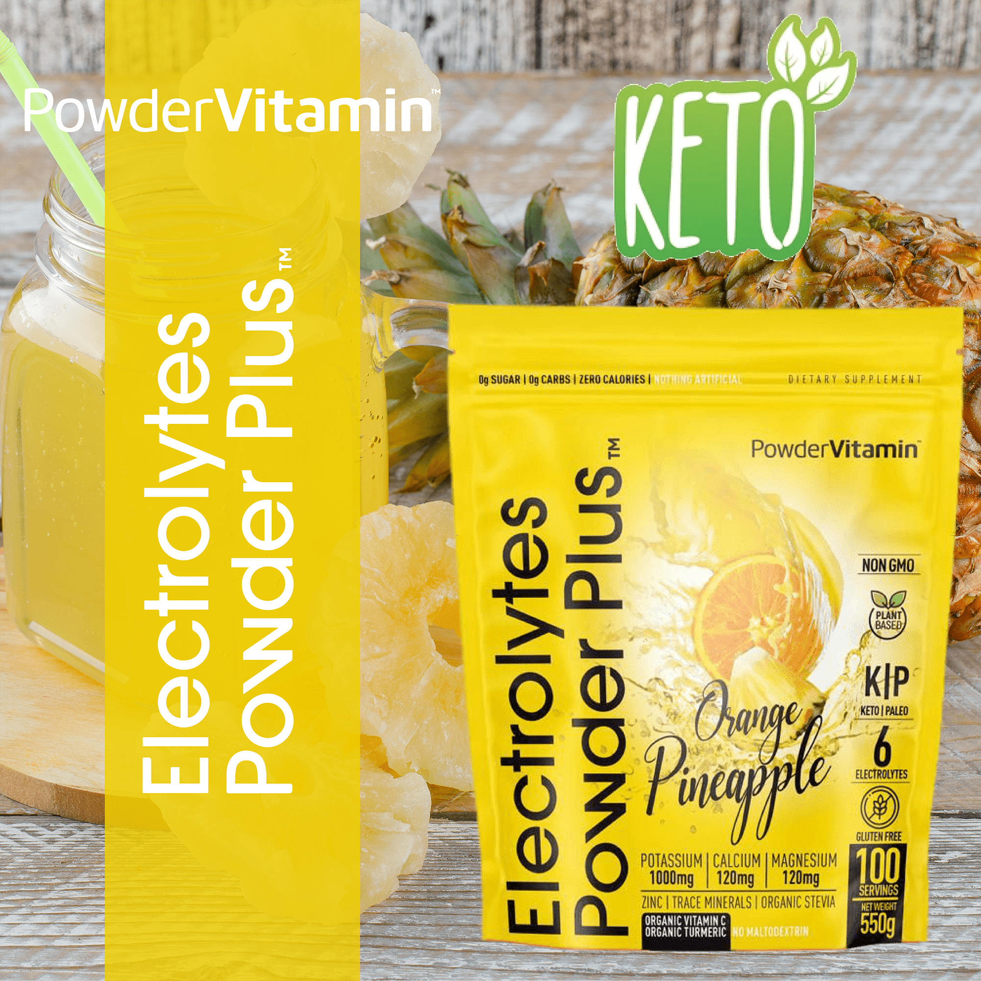 Orange Pineapple Electrolytes Powder Plus™ 100 Servings