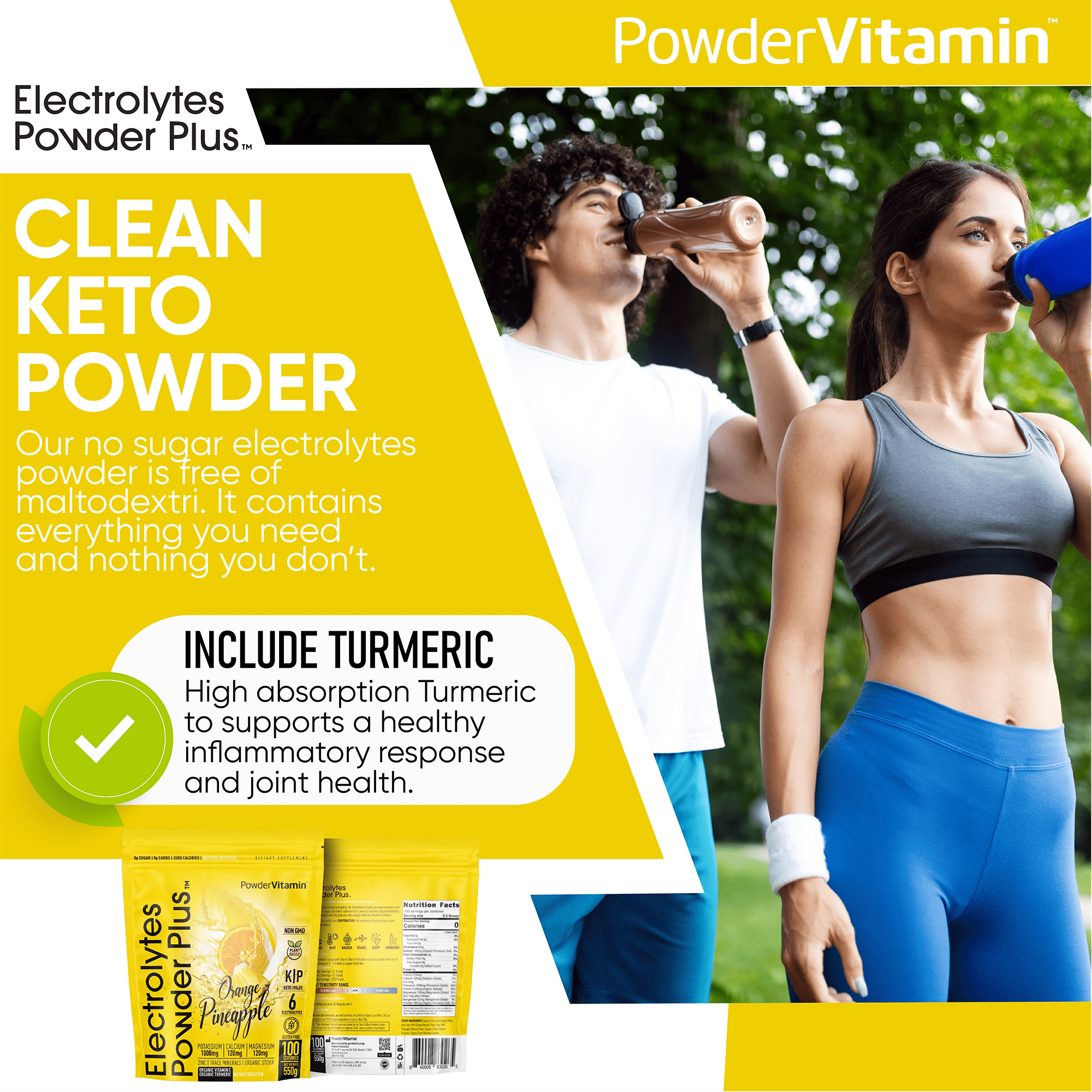 Orange Pineapple Electrolytes Powder Plus™ 100 Servings
