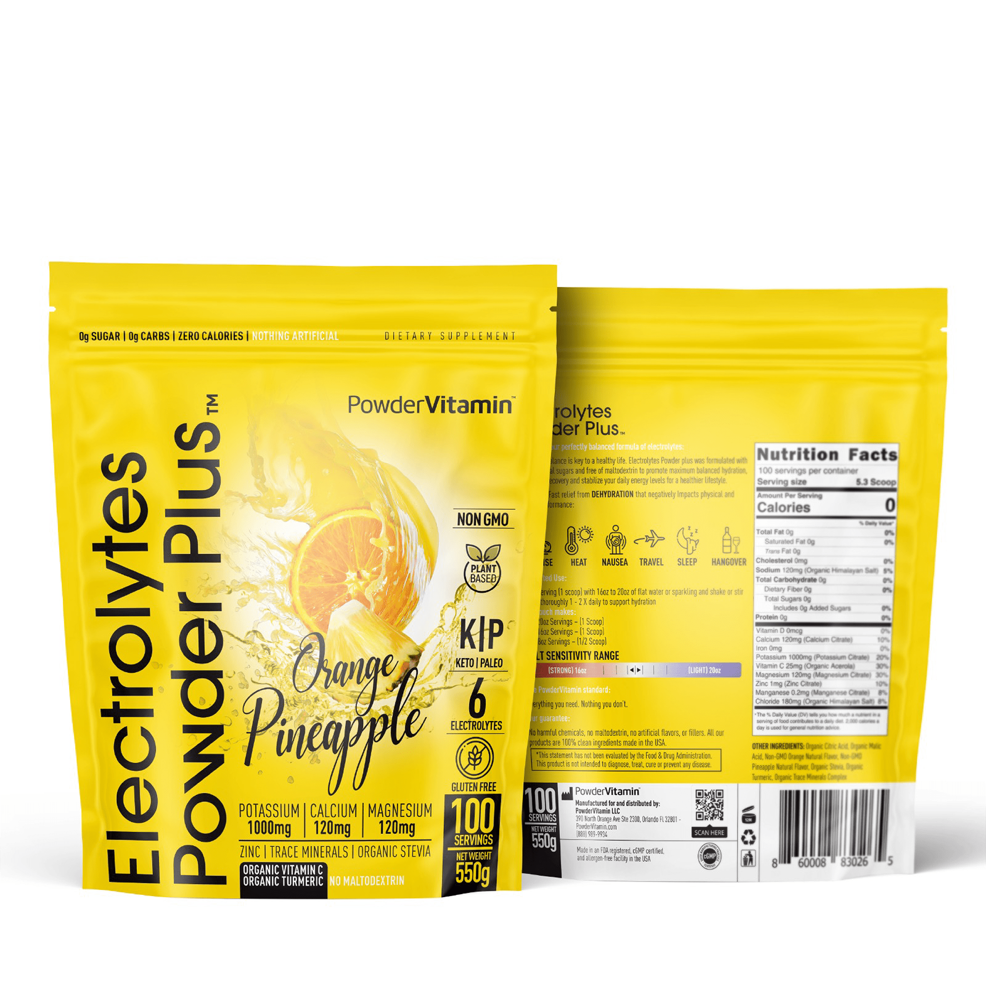 Orange Pineapple Electrolytes Powder Plus™ 100 Servings